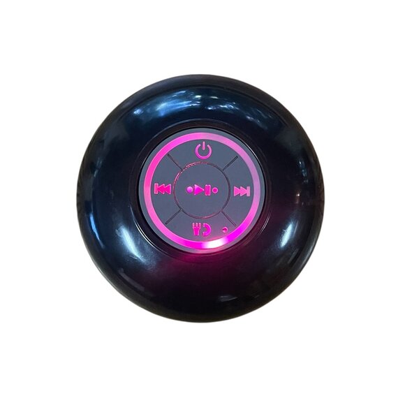 Bluetooth Speaker Portable Waterproof Shower Speaker Suction Cup Mount LED Light - Picture 4 of 5